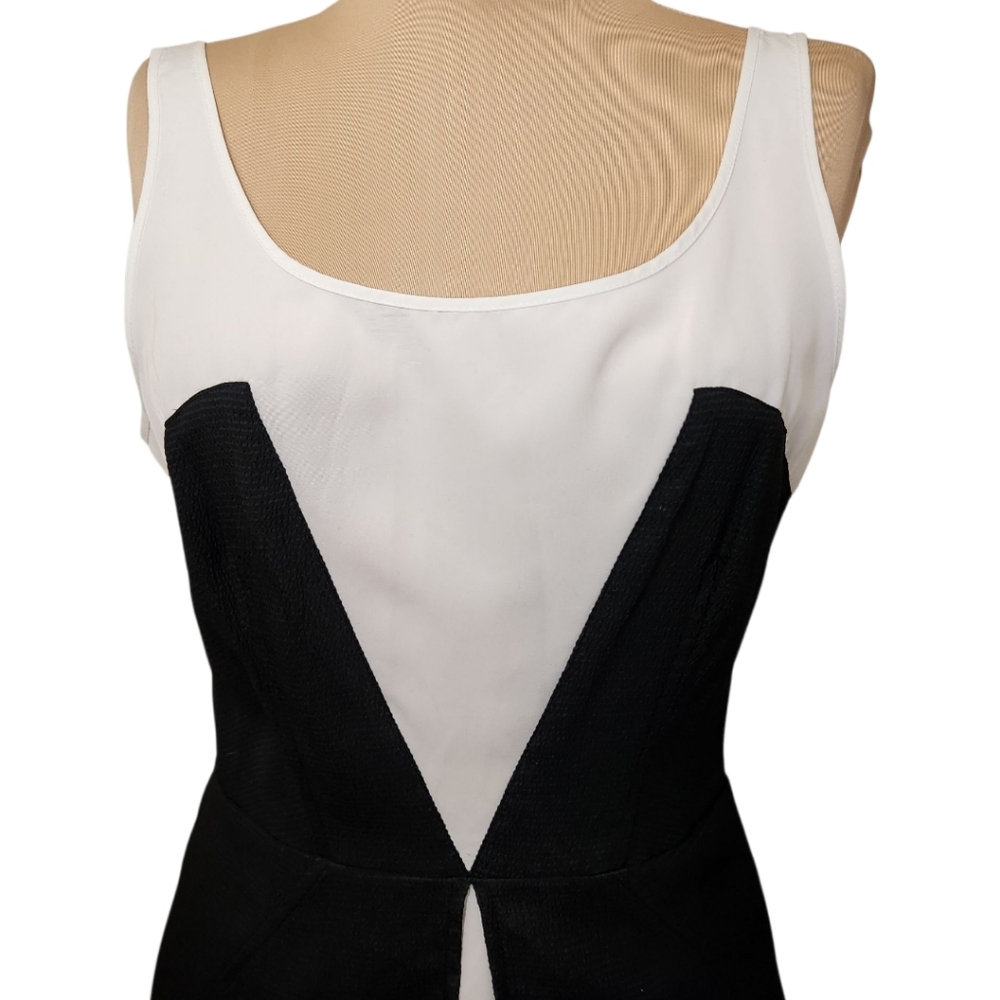 ZAC POSEN Two-tone Faille Fit & Flare Dress - Size 10 - Picture 4 of 15